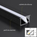 KIT - Perfil aluminio KIRK para tiras LED, 1 metro