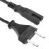 Cable de alimentación, 2 x 0,75mm, clavija EU-C7, 1m. negro