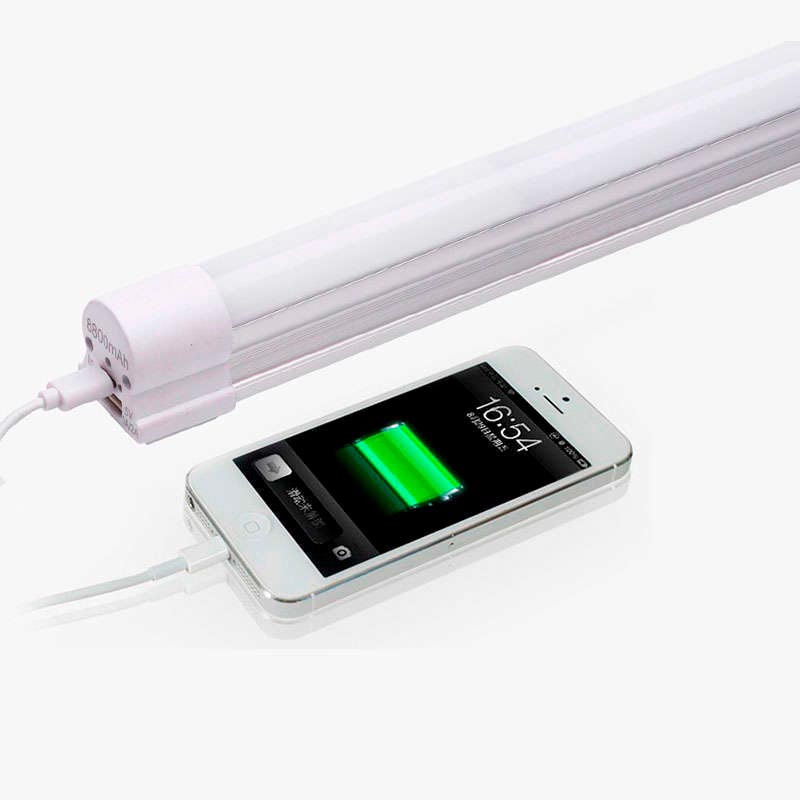 4W IP54 Tubo LED Multifunción con batería recargable regulable Blanco frío 