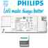 Painel Led 44W, 60x60 cm,  Driver Philips Certadrive , Branco quente