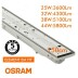 Armadura hermetica LED Sensor de movimento PIR 44W-38W-32W-25W OSRAM Driver, 150cm, Branco neutro, Regulable