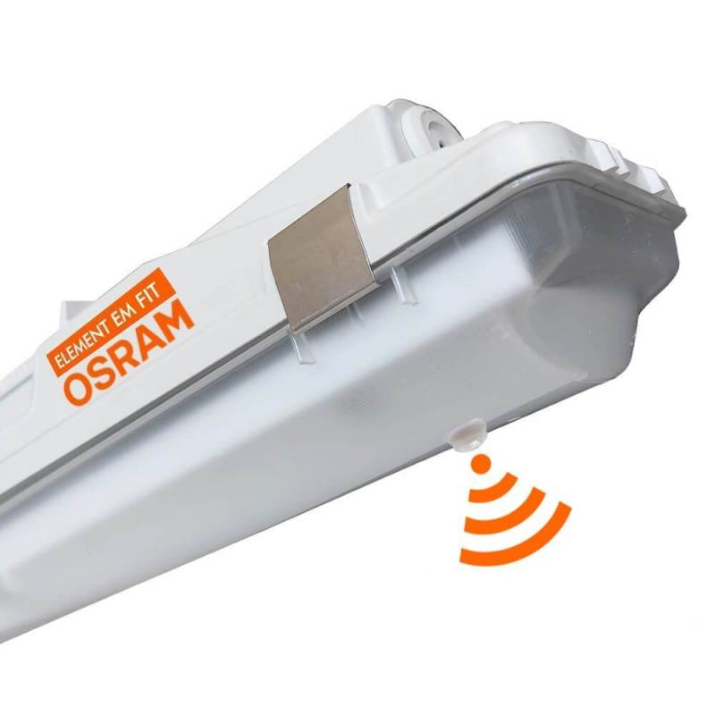 Regleta Estanca Led Sensor movimiento PIR 35W-30W-25W-20W OSRAM Driver, 120cm, Blanco neutro, Regulable