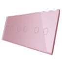 Frontal 3x cristal rosa, 6 botones