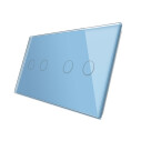 Frontal 2x cristal azul, 4 botones