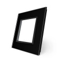 Frontal 1x cristal negro, 1 enchufe
