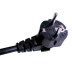 Cable 3 x 0,75mm, clavija schuko 1,5m. negro