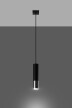 Lámpara de techo LOOPEZ 1 negro, GU10/cromo
