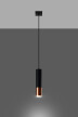 Lámpara de techo LOOPEZ 1 negro, GU10/cobre