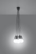 Lámpara de techo DIEGO 5 gris, E27