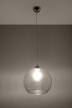 Lámpara colgante BALL transparente, E27